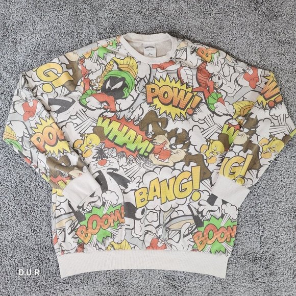 Looney Tunes Sweatshirt Men's XL 46-48 Bugs‎ Bunny And Crew Long Sleeve Casual - Picture 2 of 8